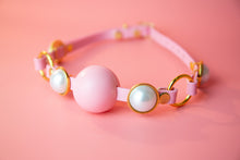 Load image into Gallery viewer, Pink & Pearled Ball Gag Harness
