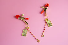 Load image into Gallery viewer, Golden Tarot Nipple Clamps